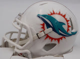 Raheem Mosert Autographed White Speed Mini Helmet Dolphins Beckett QR #1W038670