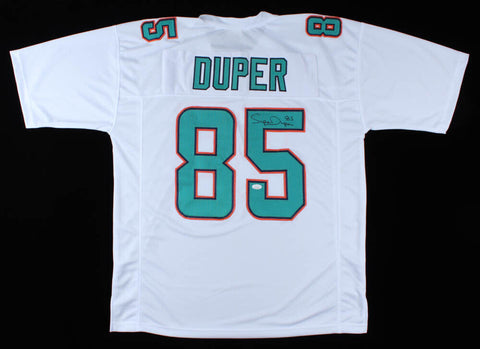 Mark "Super" Duper Signed Miami Dolphins White Jersey (JSA) 3xPro Bowl W.R.