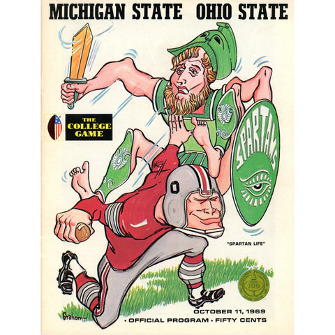 Ohio State Buckeyes vs Michigan State Spartans 10/11/1969 Gameday Magazine 59303