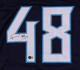 Bud Dupree Signed Tennessee Titans Jersey (Beckett Holo) 1st Round Pick 2015 L.B