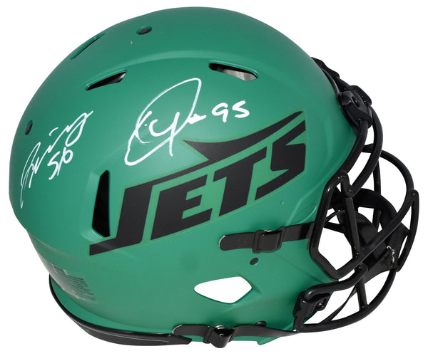 QUINNEN & QUINCY WILLIAMS SIGNED NEW YORK JETS RAVE AUTHENTIC HELMET BECKETT