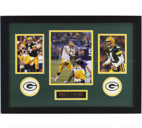 Brett Favre Signed Green Bay Packers Framed 8x10 NFL 421st Touchdown Photo