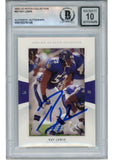 Ray Lewis Autographed 2003 Upper Deck Patch #63 Trading Card Beckett 53032