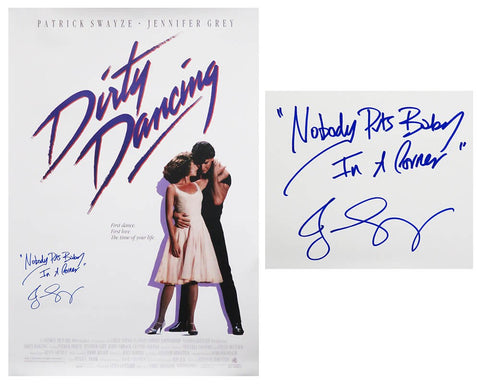 Jennifer Grey Signed Dirty Dancing F/S Poster w/Nobody Puts Baby In A Corner- SS