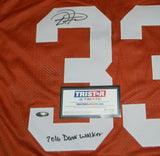 D'ONTA FOREMAN AUTOGRAPHED SIGNED TEXAS LONGHORNS #33 JERSEY W/ 2016 DOAK WALKER