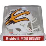 Sam Leavitt Autographed Arizona State Sun Devils White Mini Helmet Beckett 50101