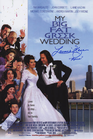Lainie Kazan Signed My Big Fat Greek Wedding 11x17 Movie Poster w/Maria (SS COA)
