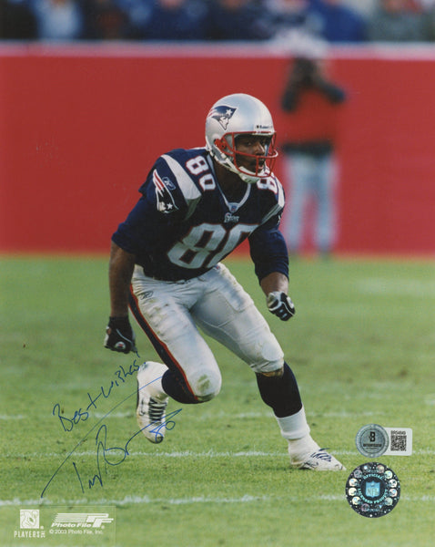 Patriots Troy Brown "Best Wishes!" Authentic Signed 8x10 Photo BAS #BR54849