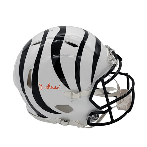 Ja'Marr Chase Signed Bengals 2022 ALT White Speed Authentic Helmet Beckett