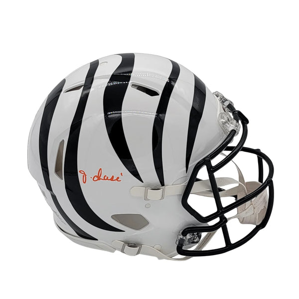 Ja'Marr Chase Signed Bengals 2022 ALT White Speed Authentic Helmet Beckett