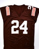 Nick Chubb Autographed Brown w/ White # Pro Style Jersey *2 -Beckett W Hologram