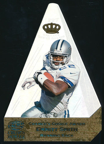 1997 Crown Royale Emmitt Smith Cramers Choice Award Jumbo #2 Dallas Cowboys
