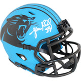 Luke Kuechly Autographed/Signed Carolina Panthers Rave Mini Helmet Beckett 51635