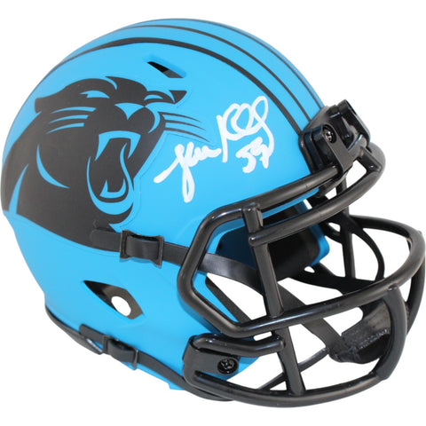Luke Kuechly Autographed/Signed Carolina Panthers Rave Mini Helmet Beckett 51635