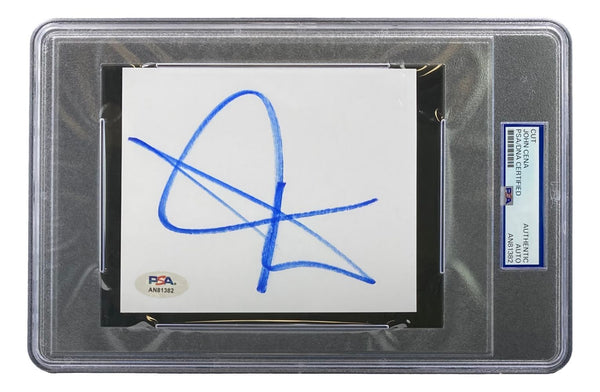 John Cena Signed Slabbed WWE Cut Signature PSA AN81382