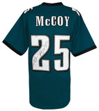 LeSean McCoy (EAGLES) Signed Green Custom Football Jersey w/Shady (SCHWARTZ COA)