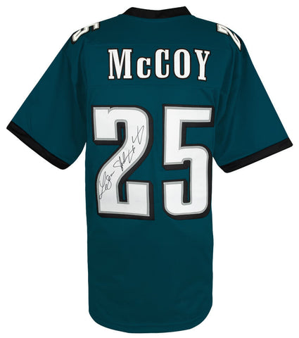LeSean McCoy (EAGLES) Signed Green Custom Football Jersey w/Shady (SCHWARTZ COA)