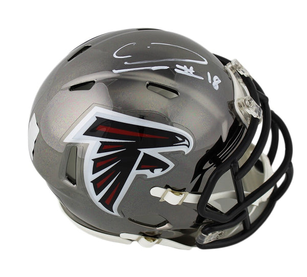 Calvin Ridley Signed Atlanta Falcons Speed Chrome NFL Mini Helmet