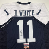 Autographed/Signed Danny White Dallas Thanksgiving Day Football Jersey JSA COA