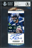 Russell Wilson Autographed 2018 3x6 Ticket Vs. Packers 11-15-18 Beckett 13447257