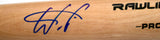 Wander Franco Autographed Blonde Rawlings Pro Baseball Bat -JSA *Blue