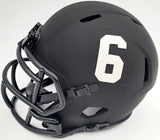 Devonta Smith Auto Alabama Tide Eclipse Black Spd Mini Helmet Heisman 2020 BAS