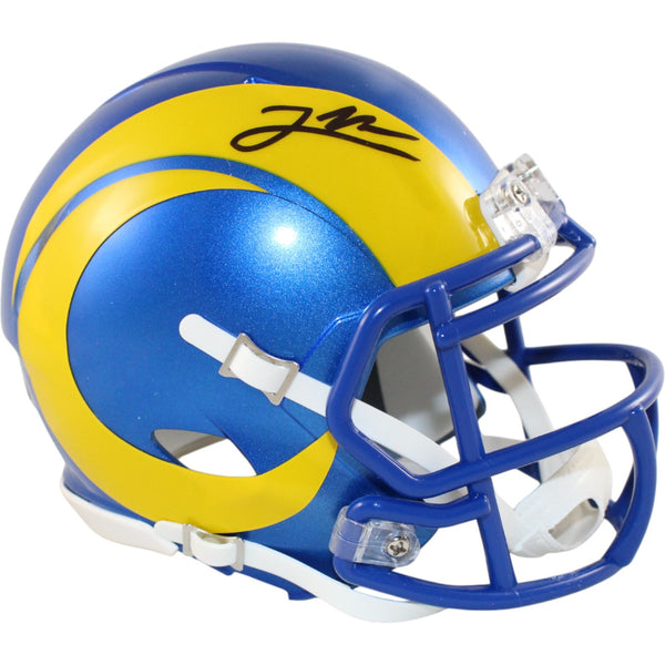 Jared Verse Autographed Los Angeles Rams Mini Helmet Beckett Witness 51871