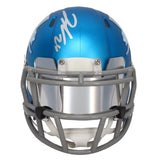 Jahmyr Gibbs Autographed Lions Alt. Mini Speed Helmet w/Visor Fanatics