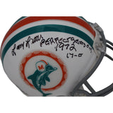Larry Little Signed Miami Dolphins TB 1972 Mini Helmet Perfect Season BAS 46042