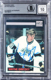 Kings Wayne Gretzky Signed 1992 Pocket Pages #6 Card Auto 10! BAS Slabbed