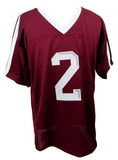 Johnny Manziel Signed Texas A&M Custom Maroon Football Jersey Beckett 204886