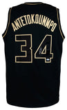 Giannis Antetokounmpo Signed Black Custom Basketball Jersey - (JSA COA)