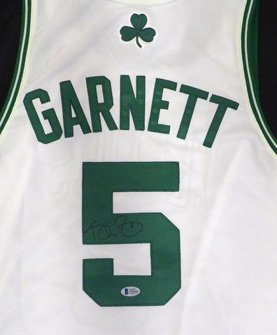Celtics Kevin Garnett Autographed White Adidas Jersey Size 44 Beckett #Y92165