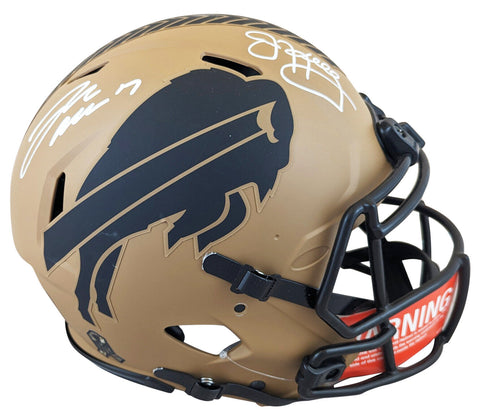 Bills Jim Kelly & Josh Allen Signed STS II Full Size Speed Proline Helmet BAS W