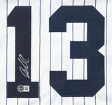 Jazz Chisholm Jr Signed Yankees Pinstriped Jersey (Beckett) New York 2nd Baseman