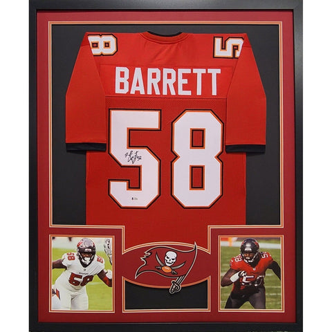 Shaquil Barrett Autographed Framed Autograph Tampa Bay Buccaneers Shaq Jersey
