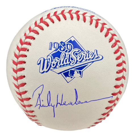 Rickey Henderson Yankees Signed Official 1989 World Series Baseball BAS ITP