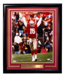 Joe Montana Signed Framed 16x20 San Francisco 49ers Arms Raised Photo PSA/DNA