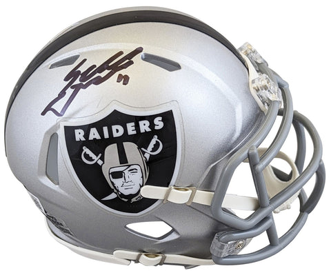 Raiders Sebastian Janikowski Authentic Signed Speed Mini Helmet BAS Witnessed