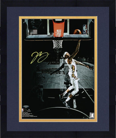 Framed Brandon Ingram Pelicans Signed 11x14 Reverse Layup Spotlight Photo