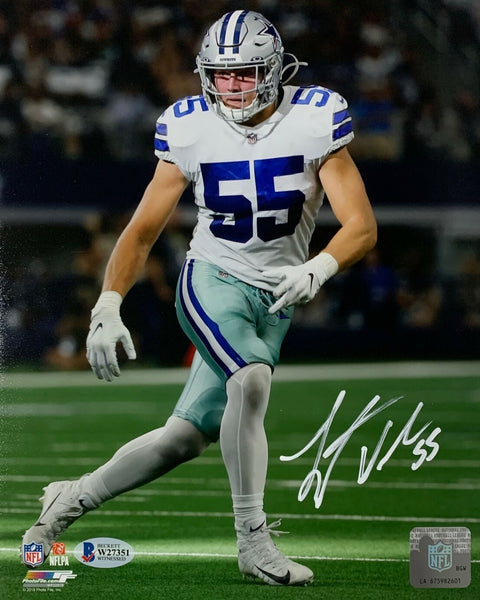 Cowboys LEIGHTON VANDER ESCH Signed 8X10 Photo #5 AUTO -2018 1st Round - BAS