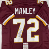 Autographed/Signed Dexter Manley Washington Burgundy Jersey JSA COA