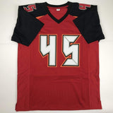 Autographed/Signed Devin White Tampa Bay Red Football Jersey JSA COA
