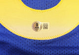LOS ANGELES RAMS AARON DONALD AUTOGRAPHED BLUE JERSEY BECKETT BAS WITNESS 224834