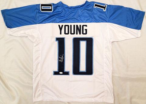 Tennessee Titans Vince Young Autographed Signed White Jersey JSA #WA036082