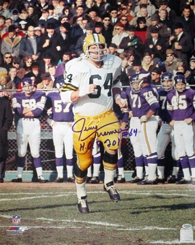 Packers SB Champ JERRY KRAMER Signed 16x20 Photo #4 AUTO w/ "HOF 18"