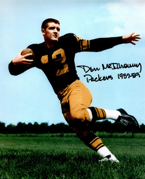 Packers DON McILHENNY Signed 8x10 Photo #1 AUTO - Halfback 1957-59