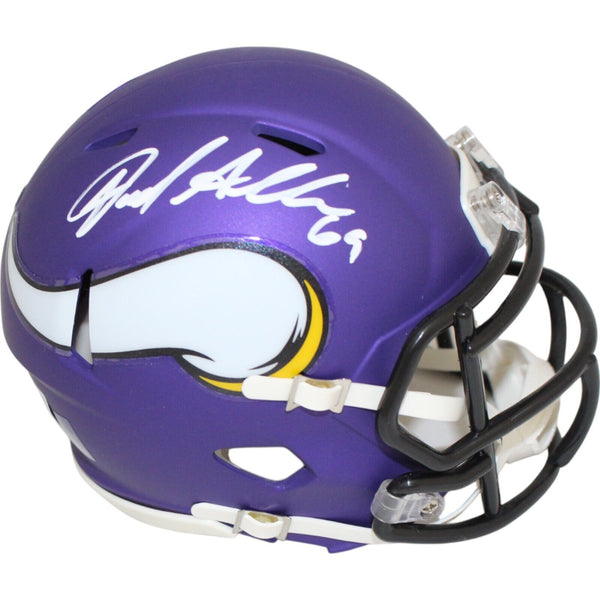 Jared Allen Autographed/Signed Minnesota Vikings Speed Mini Helmet Beckett 48703