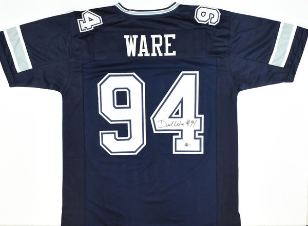 DeMarcus Ware Autographed Blue Pro Style Jersey - Beckett W Hologram *Black