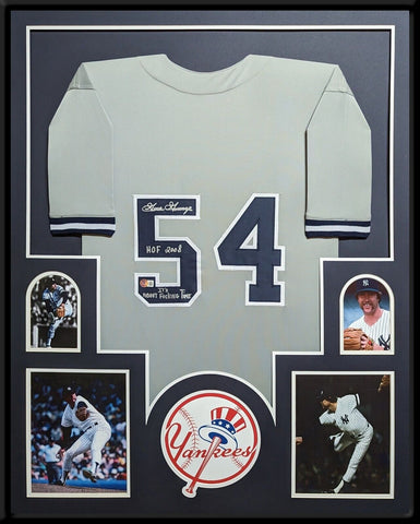 FRAMED N.Y. YANKEES GOOSE GOSSAGE AUTOGRAPHED SIGNED INSC JERSEY BECKETT HOLO